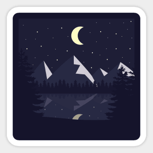 Nature at Night Sticker